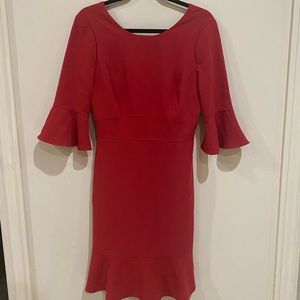 Ruffled sleeve dress